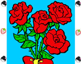 Dibujo Ramo de rosas pintado por BERRELLEZA