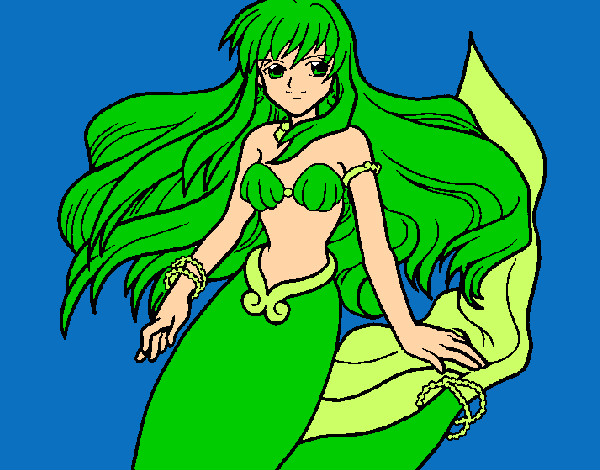 Dibujo Sirena pintado por luciana08