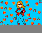 Dibujo Superheroina pintado por BERRELLEZA