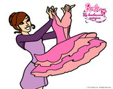 Dibujo Barbie y su vestido de ballet pintado por andre_1