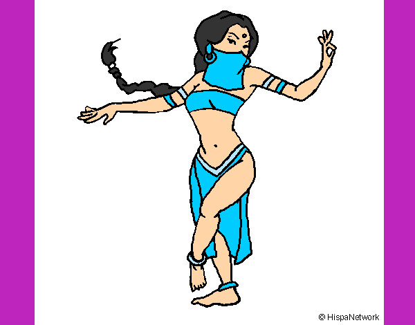 Dibujo Princesa mora bailando pintado por keit