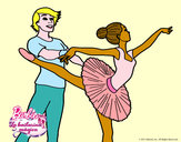 Dibujo Barbie bailando ballet pintado por queyla