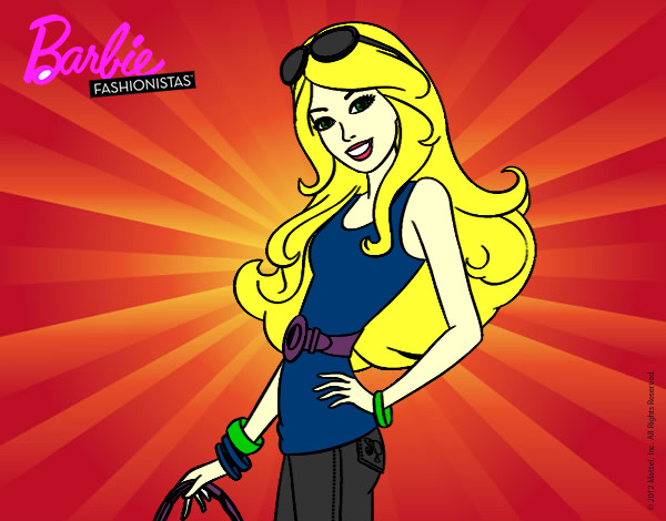 Dibujo Barbie casual pintado por dulmari