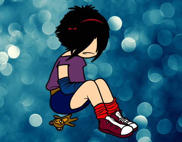 Dibujo Chica EMO pintado por dibusgame