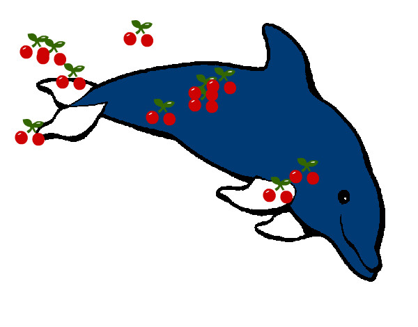 Dibujo Delfín contento pintado por cunchi