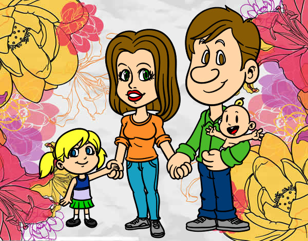 Dibujo Familia feliz pintado por dibusgame