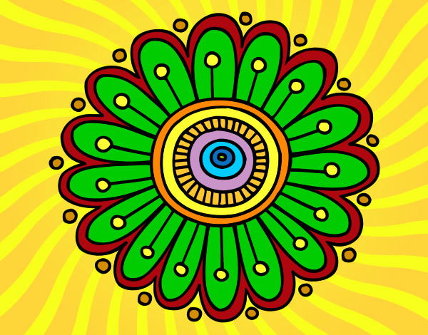 Dibujo Mandala margarita pintado por sandrafab