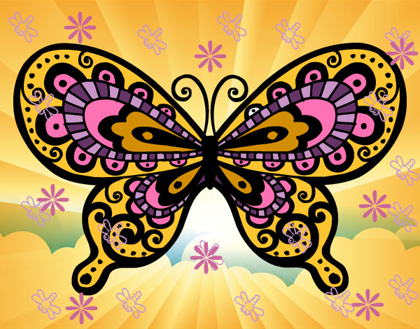 Dibujo Mariposa bonita pintado por rorita