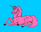 Dibujo Unicornio sentado pintado por loti