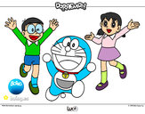 Dibujo Doraemon y amigos pintado por Esti8