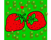 Dibujo fresas pintado por hyahygwdye