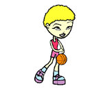 Dibujo Jugadora de básquet pintado por pricoli