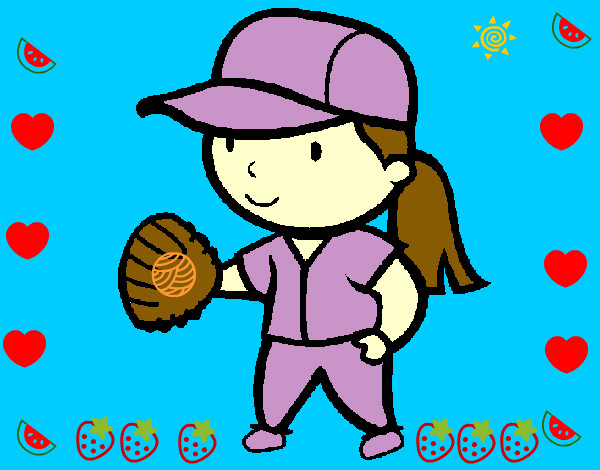Dibujo Jugadora de béisbol pintado por cachita363