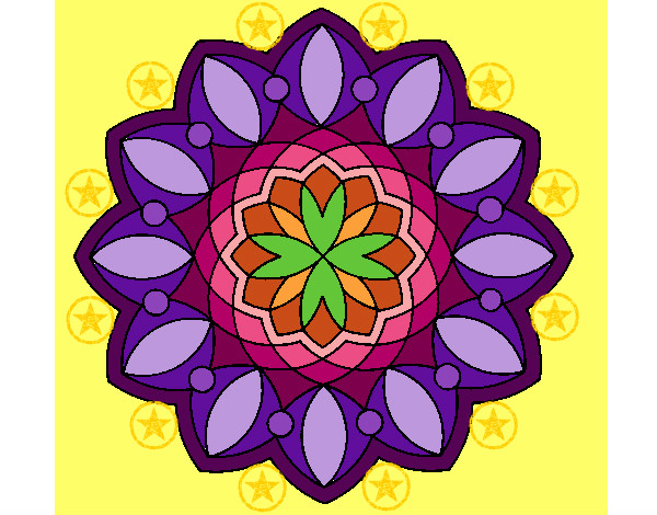 Dibujo Mandala 3 pintado por Leticiabe