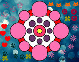 Dibujo Mandala con redondas pintado por MIARA