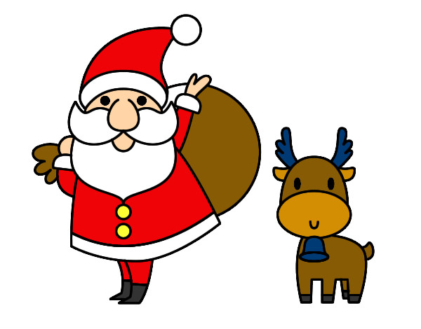 Papa Noel y Rudolph