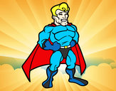 Dibujo Superhéroe musculado pintado por SuperCruz1