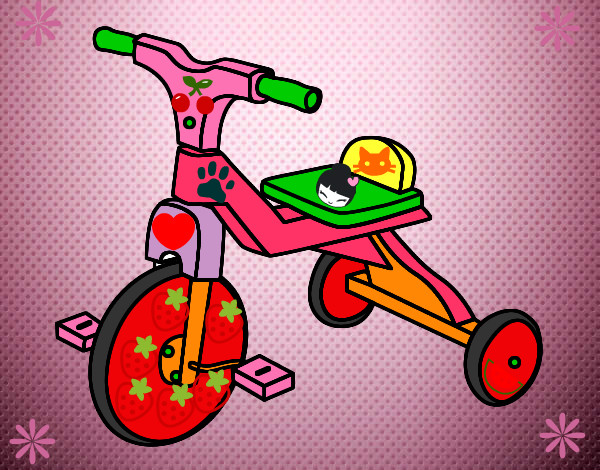 Dibujo Triciclo infantil pintado por zoe081109