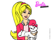 Dibujo Barbie con su linda gatita pintado por mijangelys
