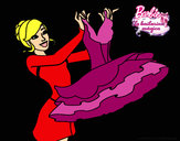 Dibujo Barbie y su vestido de ballet pintado por amalia