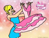 Dibujo Barbie y su vestido de ballet pintado por patymakens