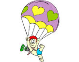 Dibujo Cupido en paracaídas pintado por tu-prisci