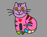 Dibujo Gato simpático pintado por martina101