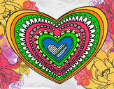 Dibujo Mandala corazón pintado por tu-prisci