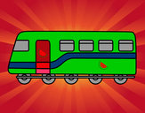 Dibujo Tren de pasajeros pintado por Picky