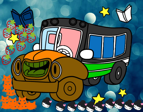 Dibujo Autobús animado pintado por Vaneeli