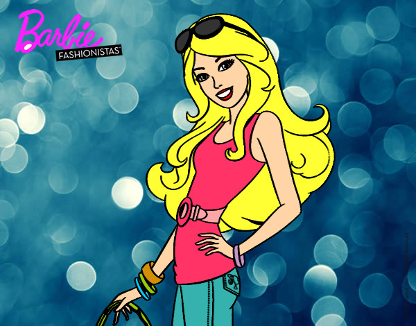 Dibujo Barbie casual pintado por vicky25