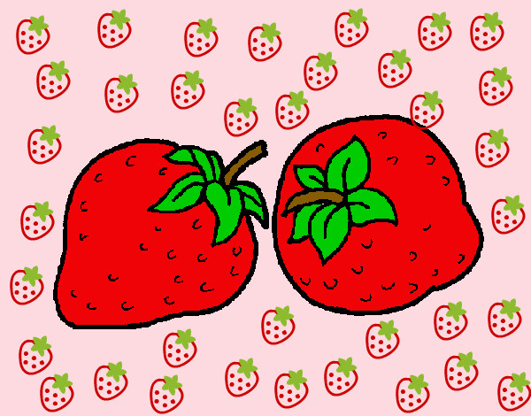 Dibujo fresas pintado por CARITOGG10