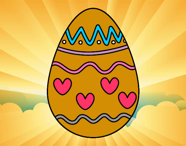 Dibujo Huevo con corazones pintado por NURG