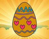 Dibujo Huevo con corazones pintado por NURG