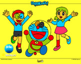 Dibujo Doraemon y amigos pintado por abrahamrd