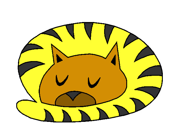 Dibujo Gato durmiendo pintado por yosmer4