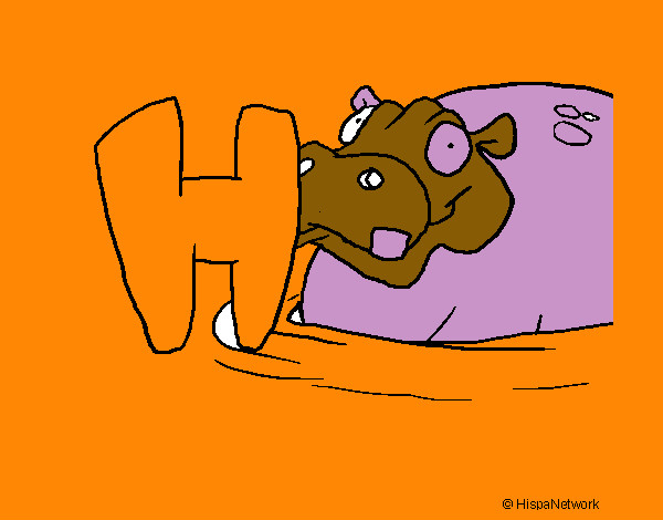 Dibujo Hipopótamo 1 pintado por yosmer4