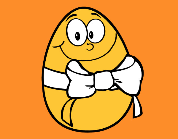 Huevo de pascua con lazo