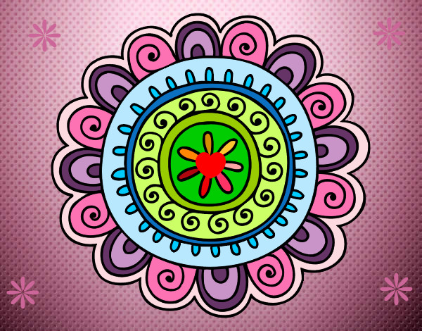 Dibujo Mandala alegre pintado por nicknoel