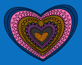 Dibujo Mandala corazón pintado por ochorus