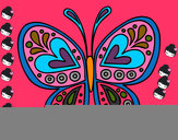 Dibujo Mandala mariposa pintado por ochorus