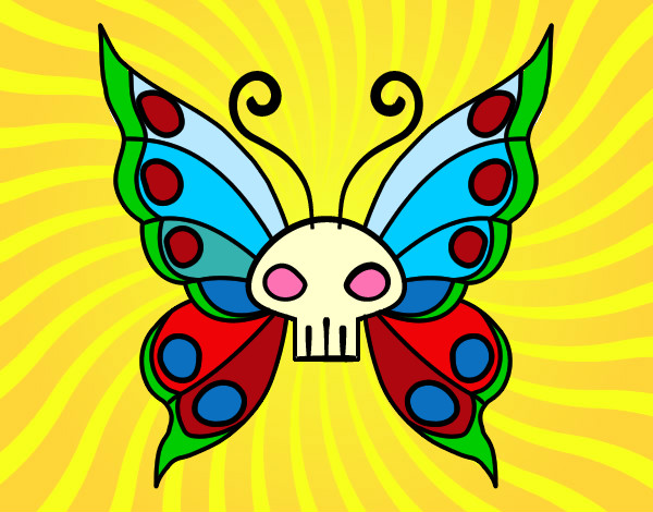 Dibujo Mariposa Emo pintado por nicknoel