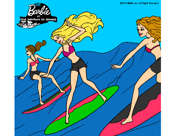 Dibujo Barbie de nuevo con sus amigas pintado por Dani456