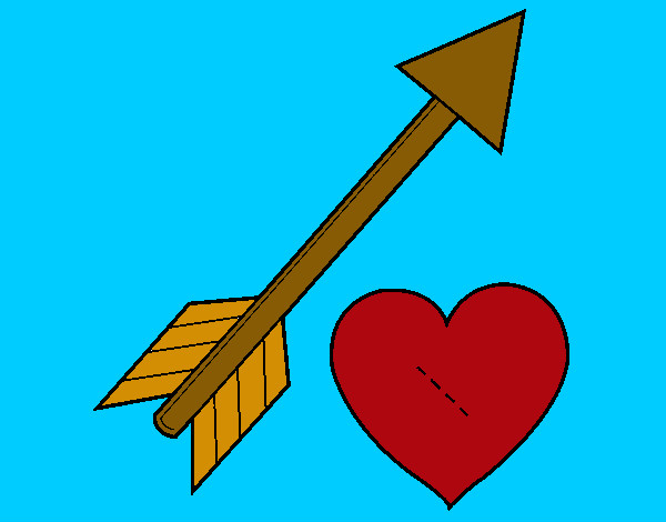 Dibujo Flecha y corazón pintado por yessii