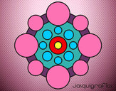Dibujo Mandala con redondas pintado por yessii