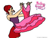 Dibujo Barbie y su vestido de ballet pintado por 26polis
