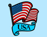 Dibujo Bandera de los Estados Unidos pintado por -alicia-