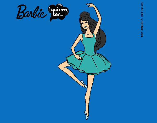 Dibujo Barbie bailarina de ballet pintado por charito