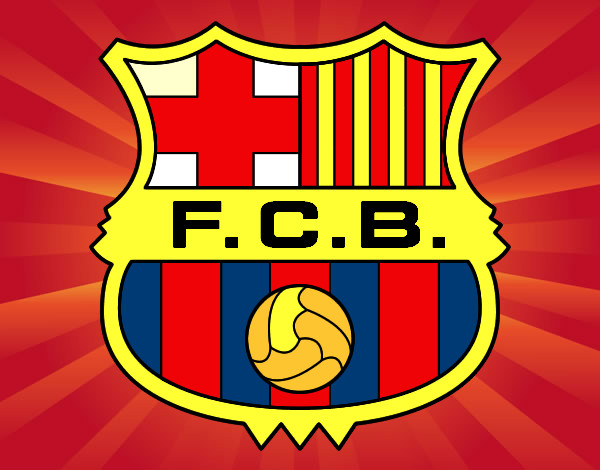Dibujo Escudo del F.C. Barcelona pintado por brianpipo