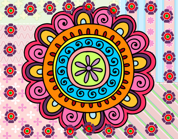 Dibujo Mandala alegre pintado por Seohyun